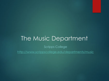 Scripps Music Department