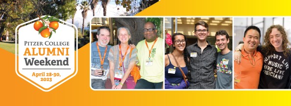 A collage of photos from past Alumni Weekends at Pitzer College