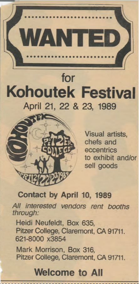 1989 Kohoutek want ad
