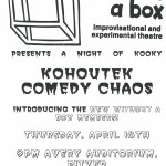 1990 Poster advertising Kohoutek Comedy Chaos