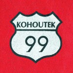 1999 T-shirt designed by Professor of Art Michael Woodcock, a playful rift on Route 66.