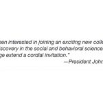 Pitzer President John Atherton quote, 1964