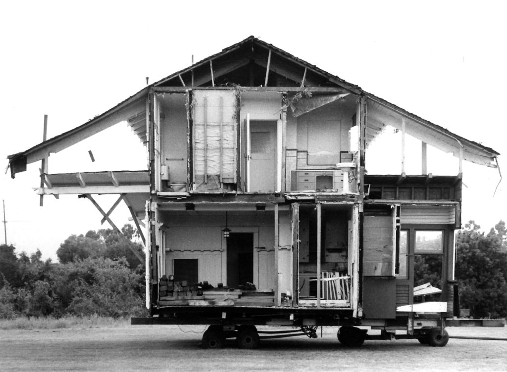 The Grove House on the move in 1977