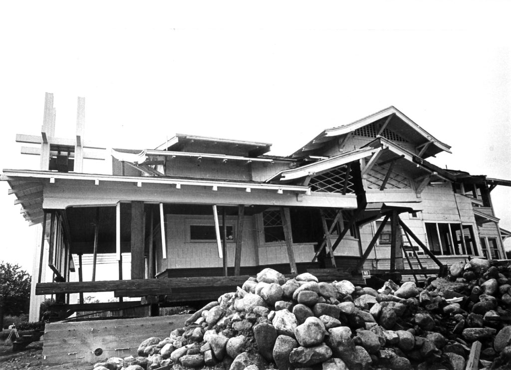 The Grove House on campus in 1977