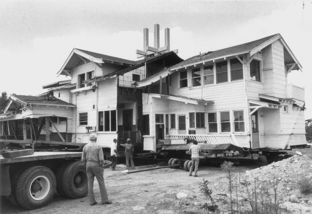 The Grove House on campus in 1977