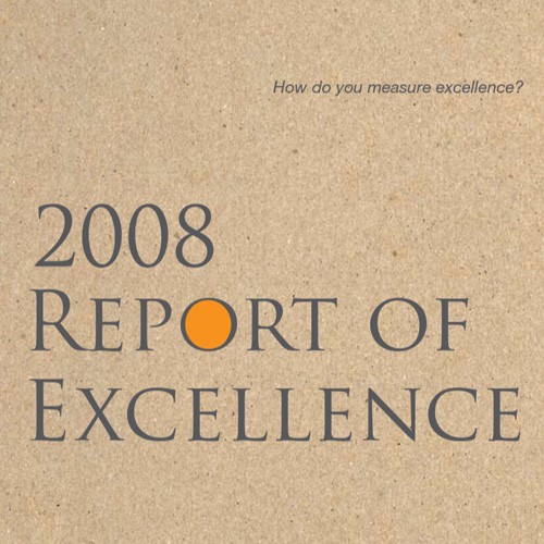 2008 Annual Report of Excellence cover