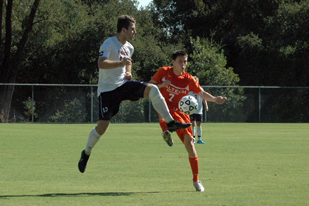 Andrew Lind ’14 had three goals to help the Men’s Soccer team clinch a bid to the SCIAC Tournament