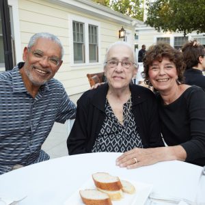 President Melvin L. Oliver and Suzanne Oliver with Marilys Downey.