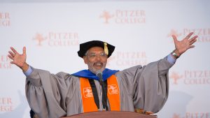 President Melvin L. Oliver gives the charge to the Class of 2018