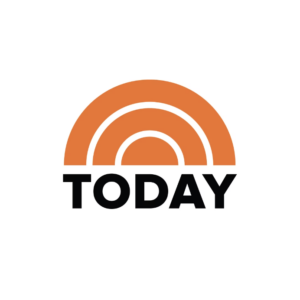 Today Show logo with an orange sunshine symbol over black text that says TODAY.