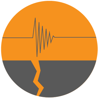 seismic waves earthquake icon
