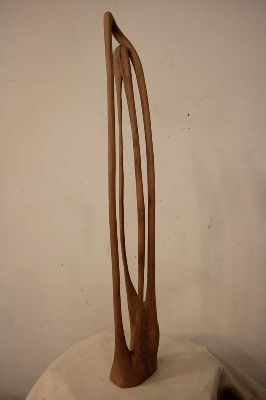Trom Bone (2008), Eucalyptus wood, 29 x 6 x 4 inches, Courtesy of the artist