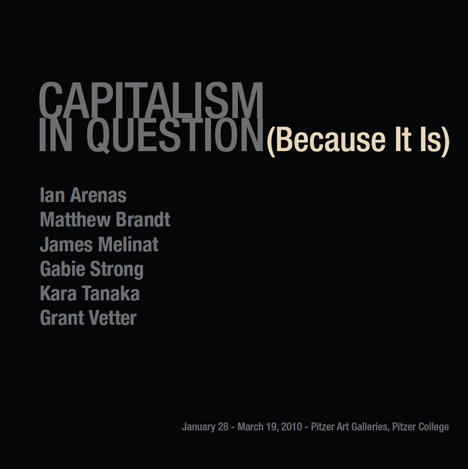 Catalogue Cover - Capitalism in Question