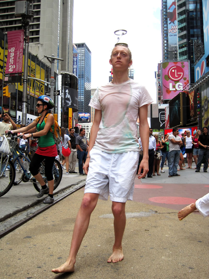 SpilLover (2010); Performance, Times Square, NYC; 3 hours