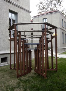 Robert Acklen; In (2011); Pressure Treated Wood and Aluminum; 10 x 10 x 10 inches