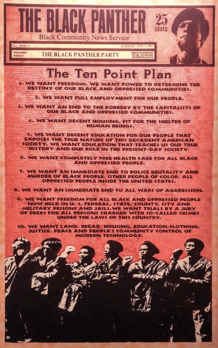 The Black Panther Party Ten Point Plan Pitzer College Art Galleries