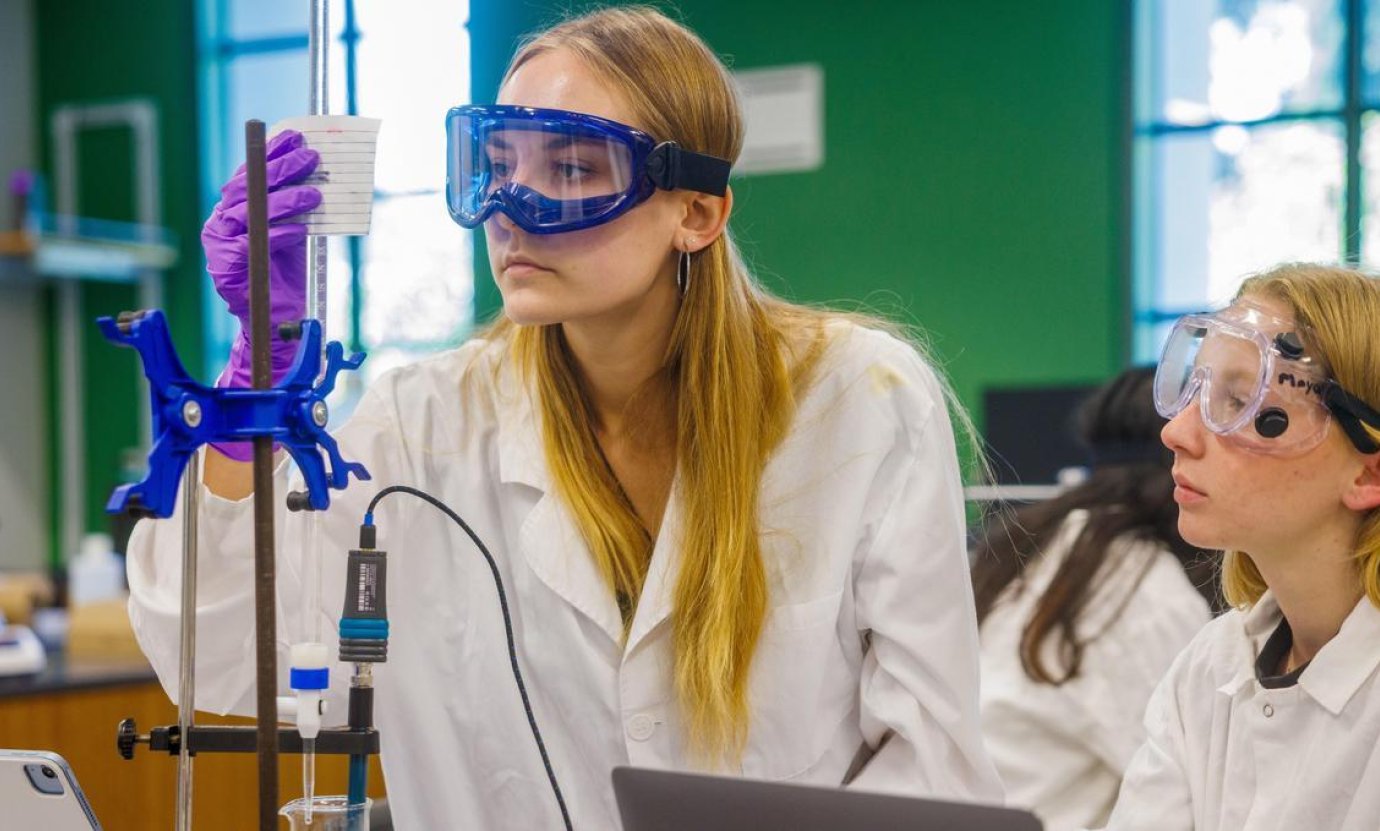 Students at chemistry class in the Nucleus