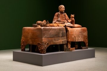 Installation view of Candice Lin - Natural History: A Half-Eaten Portrait, an Unrecognizable Landscape, a Still, Still Life