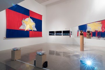 Installation view of Far from Indochine at Pitzer College Art Galleries, September 10–December 9, 2016. Photo courtesy of Ruben Diaz.