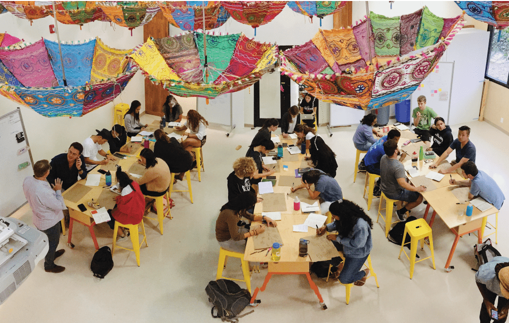 Students work on projects at The Hive