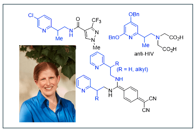 Inset photo of Anna Wenzel with a molecular model studied in her lab