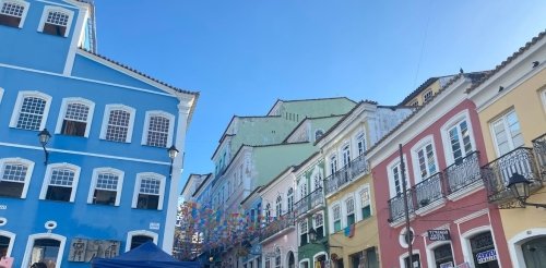 Photo of colorful plaza in Brazil
