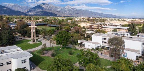 aerial view of Pitzer College campus