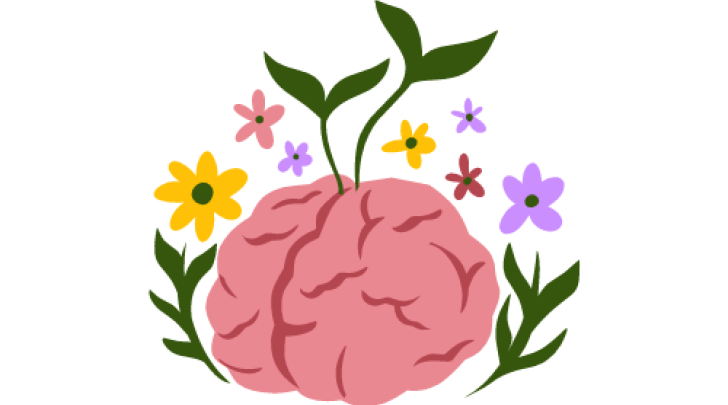 Brain with Flowers