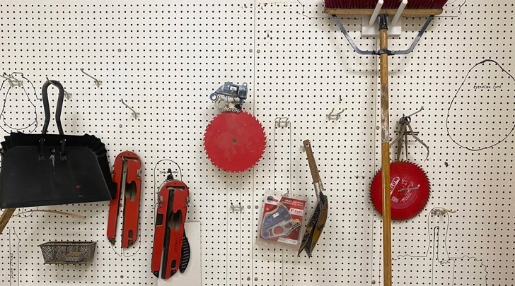 Woodshop tool rack