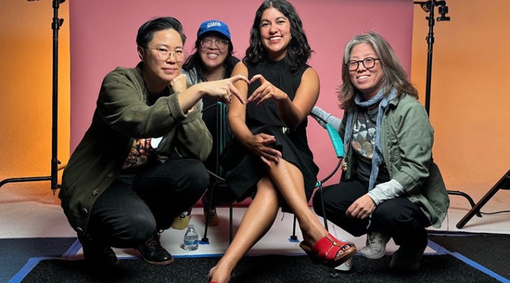 Acosta poses behind the scenes of the documentary “BTS Army: Forever We Are Young.” 