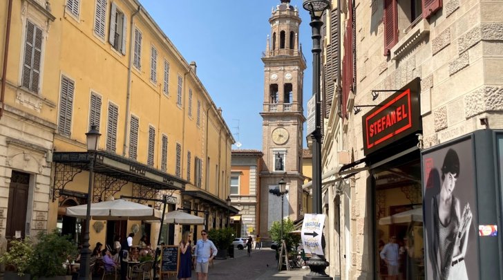 Colorful Italian street in Parma
