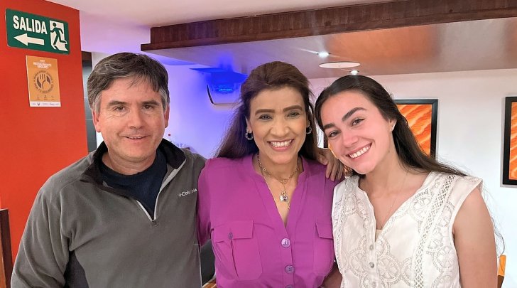Student with host family