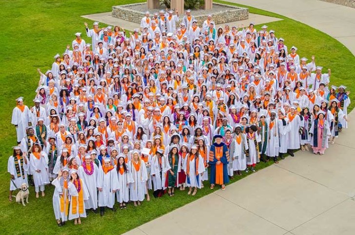 The Class of 2025 gathers near Brant Clock Tower during commencement