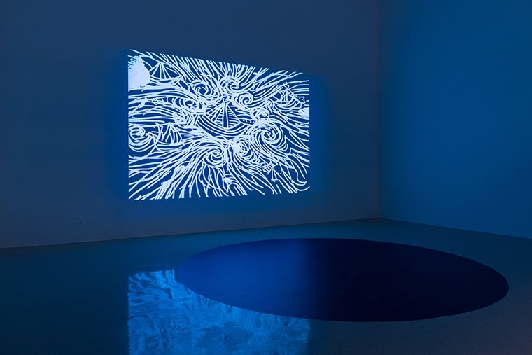 Installation view of Jenny Berlin: Maelstrom at Pitzer Art Galleries, September 11 - December 11, 2021. Photo courtesy of Ruben Diaz.