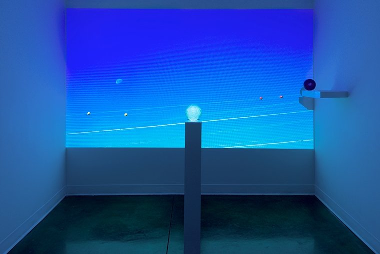 Installation view of Distance In/ Formation at Pitzer College Art Galleries, January 26 – March 30, 2017. Photograph courtesy of Ruben Diaz.