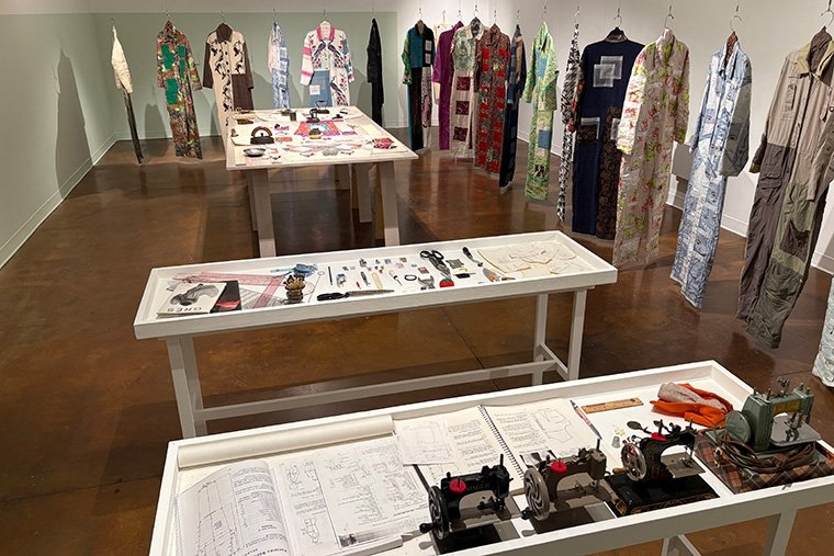 Installation view of Carmen Argote: gajes del oficio at Pitzer College Art Galleries, September 13 - December 6, 2025. Lenzner Gallery