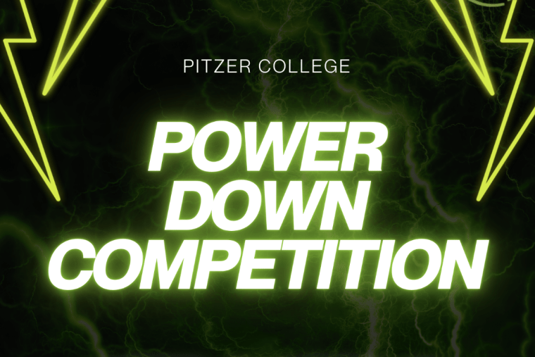 two lightening bolts and the words Pitzer College Power Down Competition