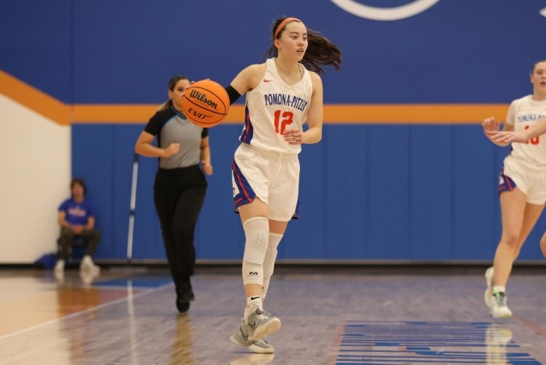 Madison Quan with basketball