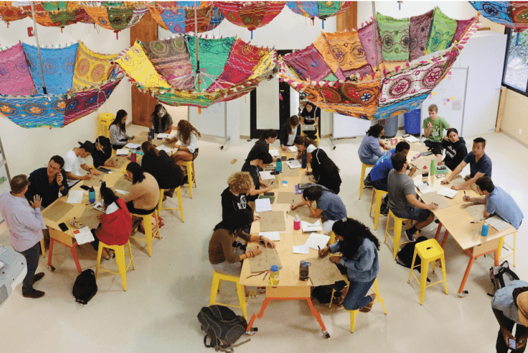 Students work on projects at The Hive