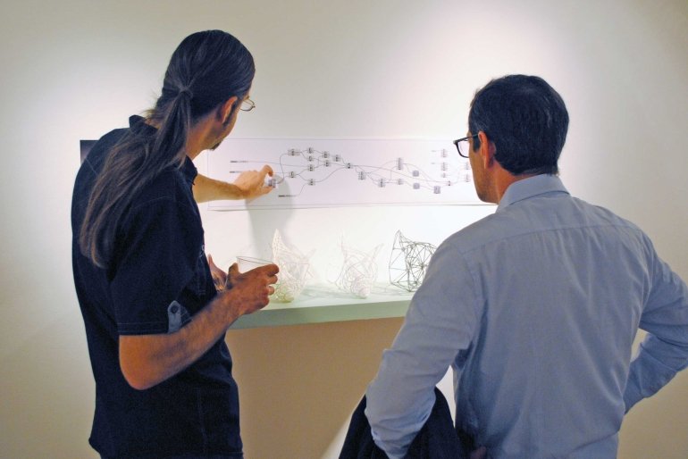 a math-inspired art show display