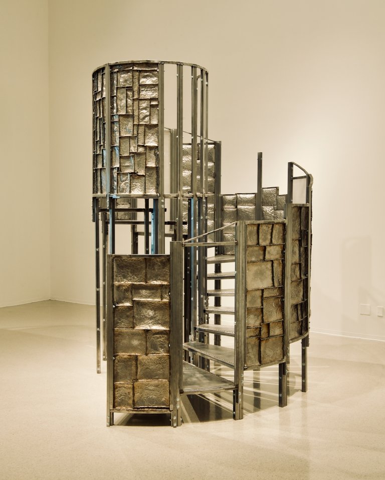Beatriz Cortez, El Caracol, 2022, steel, 120 x 90 x 117 feet. Photo by Ramak Fazel
