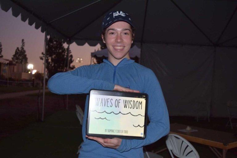 Dominic Feder Di Toro ’26 at Professor Kizer’s fall 2022 book festival