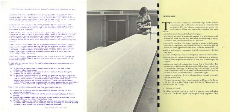 A photo composite of text on the left and a photo of the catalog on the right.