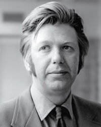 black and white portrait of al schwartz from the 1970s