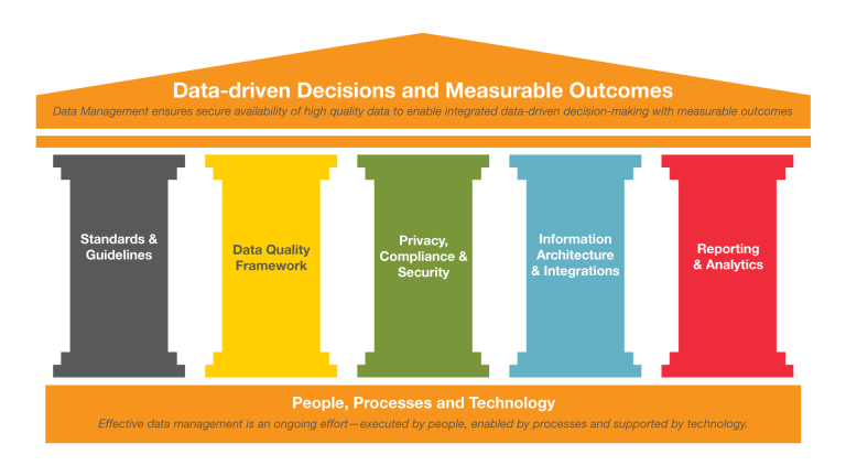 Data Management and Integrity group core pillars.
