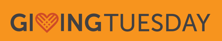 banner with the words "giving tuesday" on it.