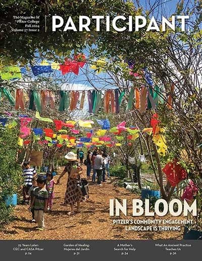cover of the participant fall 2024 magazine featuring the huerta del valle garden