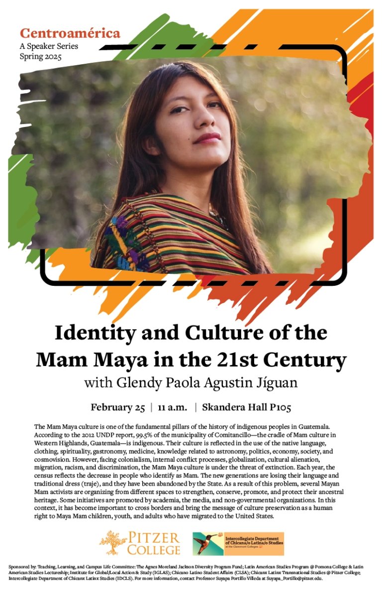 Poster of Mayan Mam activist Glendy Paola Agustin Jíguan