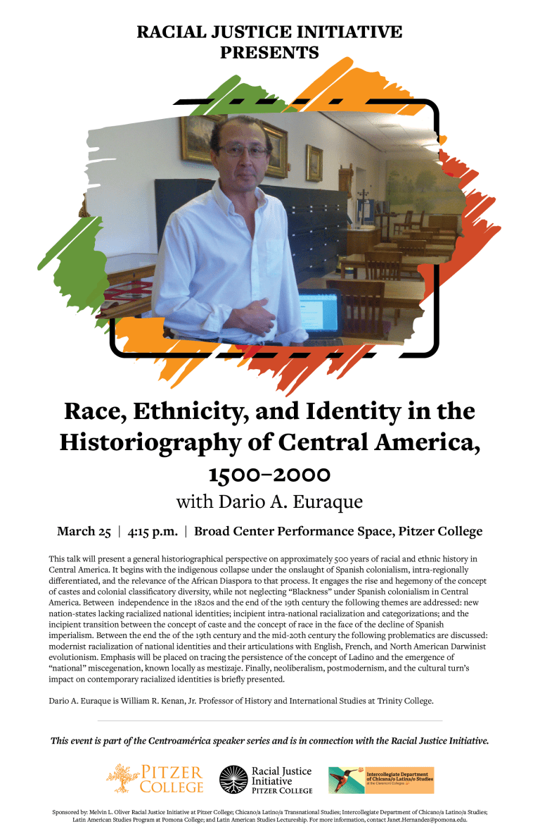 Poster of Lecture with Dario Euraque