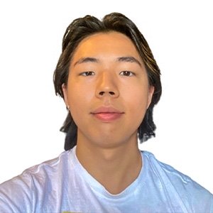 Close-up of Enoch Kim with short black hair and wearing a white T-shirt.